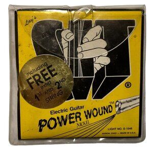 NIB LAY'S SIT ELECTRIC GUITAR POWER WOUND NICKEL STRINGS LIGHT NO. S-1046 USA